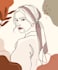 draw minimalist female line art in boho aesthetic style
