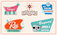 design retro mid century modern logo