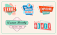 design retro mid century modern logo