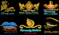 design glitter diamond luxury gold silver logo