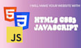 make your website using HTML CSS javascript check now