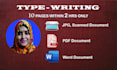 do fast typewrite copy from pdf, image to word, retype any documents