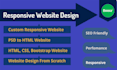design a responsive website with HTML, CSS, bootstrap