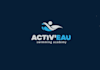 design perfect genius swimming academy logo with package
