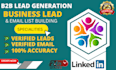 b2b lead generation targeted email list building linkedin web research