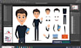 image separate layer, character separate, layer masking and multipath work