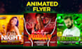 do animated dj, party, event motion flyer