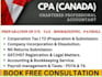 file corporation tax t2 and personal tax t1 for canada