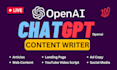 be your open ai chatgpt content writer on any topic chat gpt