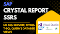create crystal report, ssrs reports with sql query