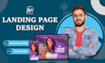 design clean and modern responsive landing page