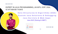 assist with java, javafx, java gui swing, servlets, awt, oop, dsa, and database