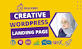 design creative wordpress landing page on godaddy bluehost hostinger namecheap