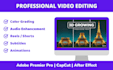 do professional video editing for youtube, tiktok, reels