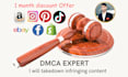 professional dmca takedown services for shopify, amazon, ebay, etsy