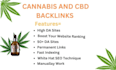 create cbd, cannabis, marijuana and vape high quality do follow backlinks
