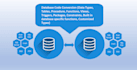 can convert db code from sql server, oracle, asa to postgres sql vice versa