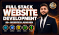 do website development as full stack developer, backend frontend developer