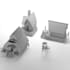 3d model of low poly buildings
