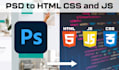 convert PSD to HTML, CSS and js