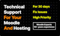 do 30 days of moodle updates and support