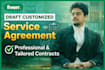 draft professional service agreement