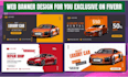 design professional web banners, hero images, and google ads with modern style