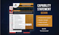 design a professional federal government capability statement within 8 hours