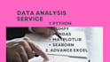 do data analysis using advanced excel ,python, pandas and numpy