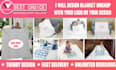 design blanket mockup with your logo and your design