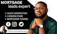 generate highly converting mortgage leads, mortgage website,