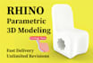 design parametric 3d models in rhino for 3d printing or cnc