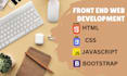 do your front end web development project with HTML,CSS,javascript and bootstrap
