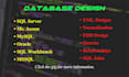 design databases, sql, oracle, queries, mysql, erd, uml, access, etc