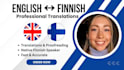 translate anything from english to finnish and vice versa