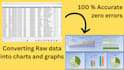 convert raw data into interactive visuals excel charts, graphs