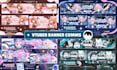 design cute elegant futuristic vtuber banner