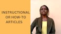 instructional or how to blog posts and articles