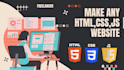 make any responsive html, css and js website