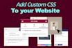 build website with ai content custom css