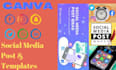 design editable social media posts and canva templates