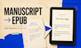turn your PDF jpeg png into epub amazon approved file for your ebook