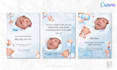 provide baby boy christening editable invitation template