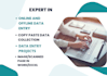 do data entry , copy pasting and data collection
