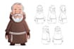 create a model sheet of your character in cartoon style