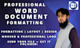 professionally format, redesign, polish microsoft word doc