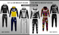 do attractive tracksuits sweat suit design clothes mockup
