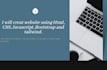 design, responsive and stylish websites using HTML, CSS, javascript, bootstrap