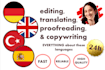 proofread translate your documents in german, english, turkish, spanish in 24h