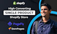 do single product shopify store using pagefly or gempages